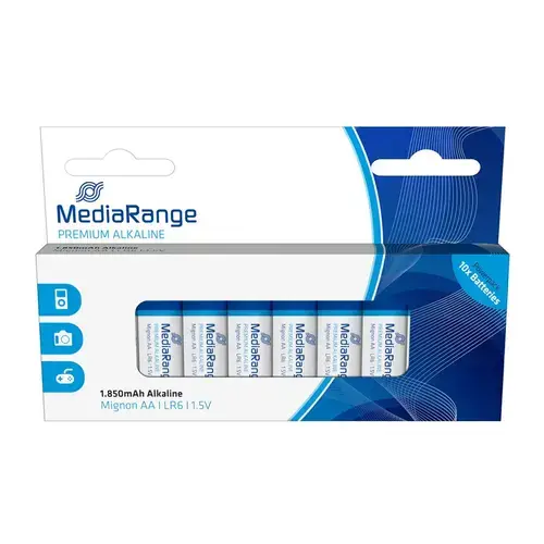 Baterii alcaline MEDIARANGE AA LR6,  1.5V, 10buc
