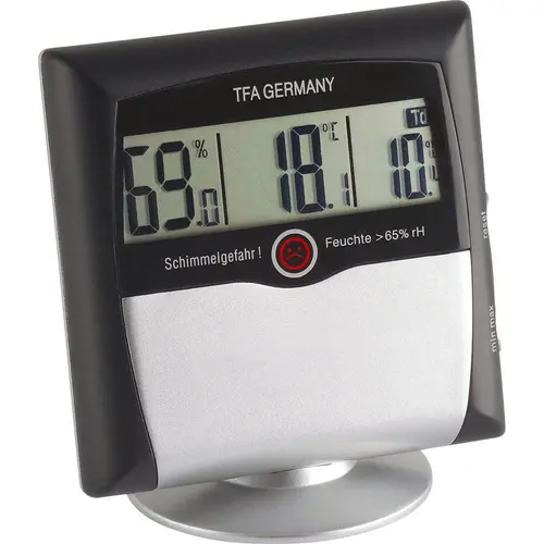 Termohigrometru TFA Dostmann 30.5011 (Negru/Argintiu)