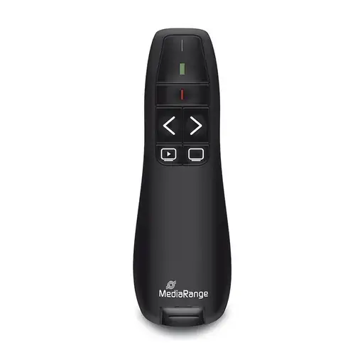 Pointer cu laser MediaRange MROS220, Wireless, Lumina rosie, 5 butoane (Negru)