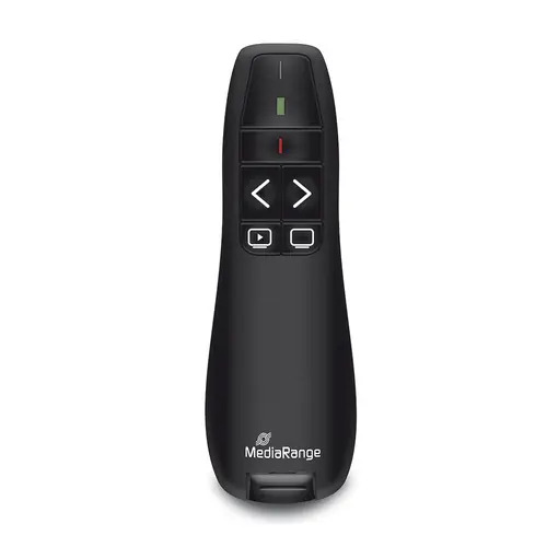 Pointer cu laser MediaRange MROS220, Wireless, Lumina rosie, 5 butoane (Negru)