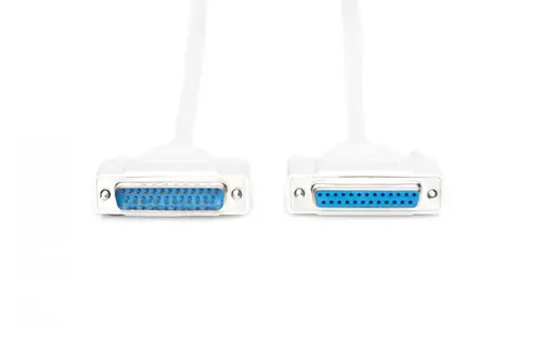 Cablu prelungitor Assmann AK-610201-020-E, DSUB25 tata - DSUB25 mama, 2m (Alb)