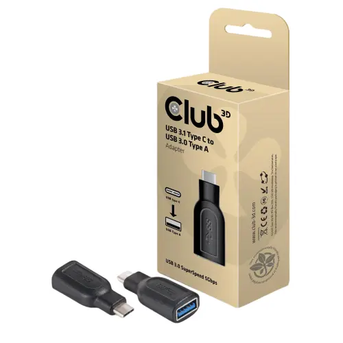 Adaptor Club3D CAA-1521, USB3.1 Tip C - USB3.0 Tip A