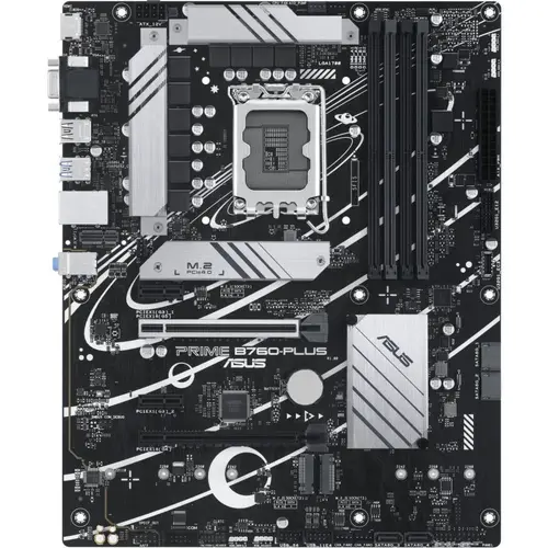 Placa de baza Asus Prime B760-PLUS, LGA1700, 4x DDR5, 1x DisplayPort, 1x HDMI, 1x VGA, 2x PCIe x16, 2x PCIe x1, 3x M.2, 4x SATA 6Gbps, 2.5Gbps LAN, ATX
