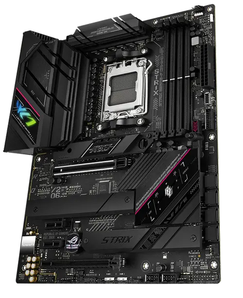 Placa de baza Asus ROG STRIX B650E-F GAMING WIFI, AM5, 4x DDR5, 1x DisplayPort, 1x HDMI, 2x PCIe x16, 2x PCIe x1, 3x M.2, 4x SATA 6Gbps, WIFI 6, 2.5Gbps LAN, ATX