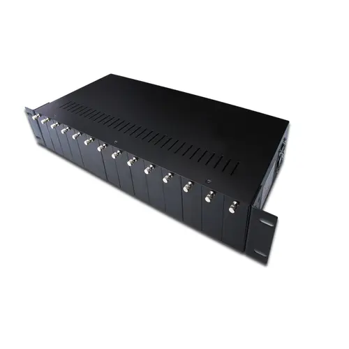 Media Convertor Digitus DN-82000, 14 sloturi, 2U (Negru)