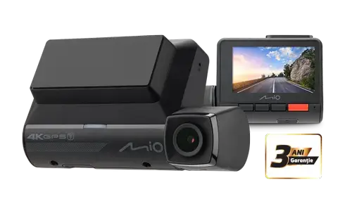 Camera auto Mio MiVue™ 955W, Ecran IPS 2.7inch, 4K, Unghi de vizualizare 140°, Wi-Fi, GPS, G-Senzor