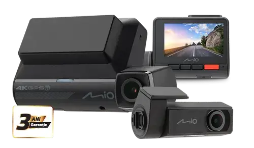 Camera auto Mio MiVue™ 955WD (Dual) 4K, Camera Spate MiVue™ E60 Inclusa, Ecran IPS 2.7inch, Sony STARVIS™, Unghi de vizualizare 140°