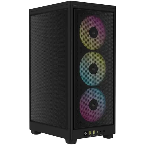 Carcasa Corsair iCUE 2000D RGB AIRFLOW Mini-ITX small-form-factor, fara sursa, Negru