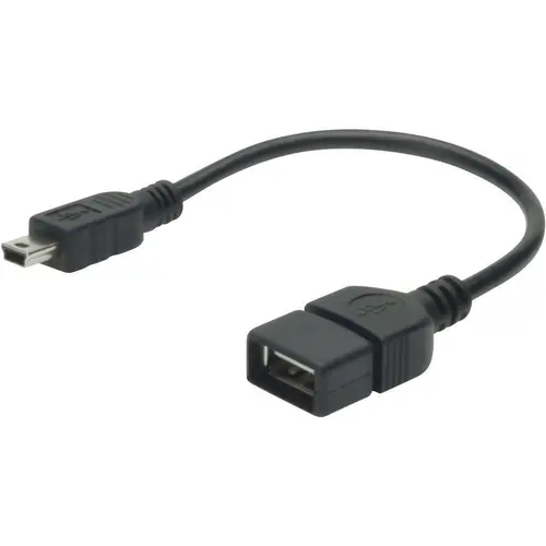Adaptor Assmann, Mini USB/USB, Negru