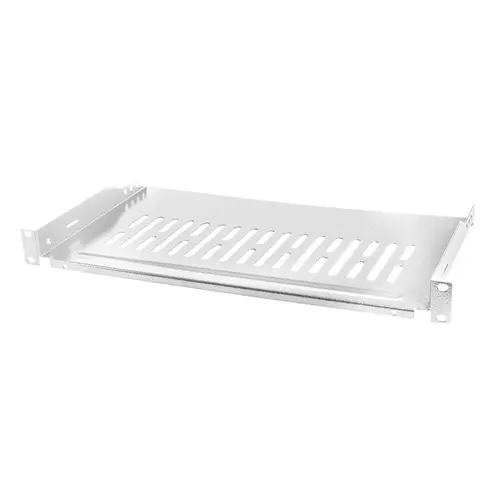 Raft fix Logilink 1U pentru rack 19″, adancime 250mm, sarcina maxima 10Kg, otel 1.5mm, Gri