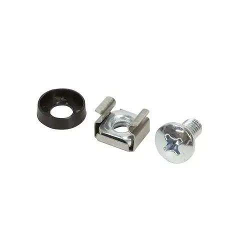 Set montare Logilink pentru rack 19″, contine 50 piese: suruburi, saibe, piulite, diametru 6mm (M6), otel placat cu zinc si plastic