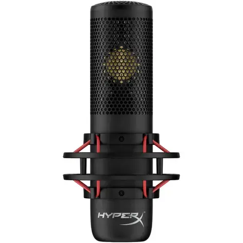 Microfon XLR HyperX ProCast, condensator cardioid cu diafragma mare, anti-vibration shock mount, filtru HyperX Shield inclus, Negru