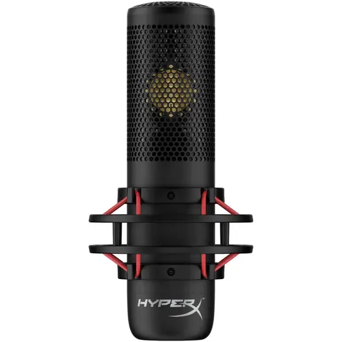 Microfon XLR HyperX ProCast, condensator cardioid cu diafragma mare, anti-vibration shock mount, filtru HyperX Shield inclus, Negru