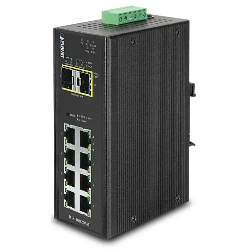 Switch Planet IGS-10020MT, Industrial, 8 x 1000TP, 2 x 100/1000Base-X mini-GBIC/SFP