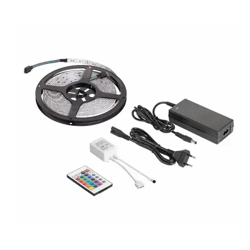 Kit banda RGB Rebel, 28 W, 300 x LED, 5 m, 3600 lm, controller si alimentator inclus