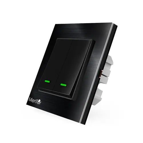 Intrerupator dublu Smart Mentor ES034 WiFi 10A 1200W, ignifug