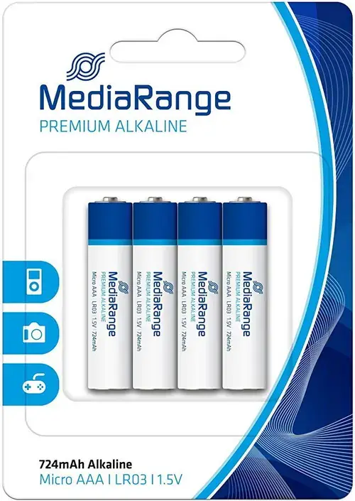 Baterie MediaRange Premium Alkaline Micro AAA, 4 buc