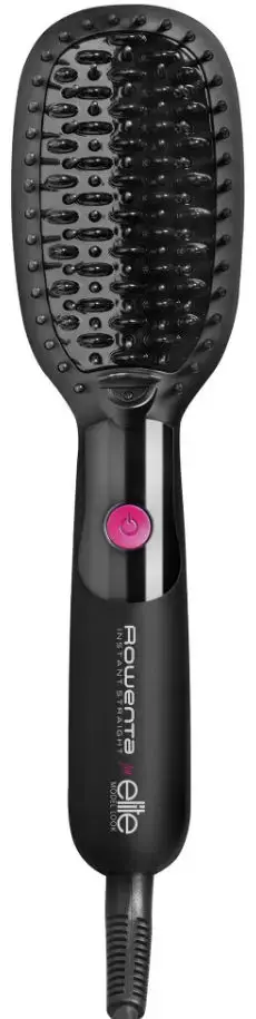 Perie electrica de indreptat parul Rowenta CF5712, 35 W, 210°C, Invelis ceramic, Functie de incalzire, Generator de ioni, Afisaj LED, Oprire automata (Negru)