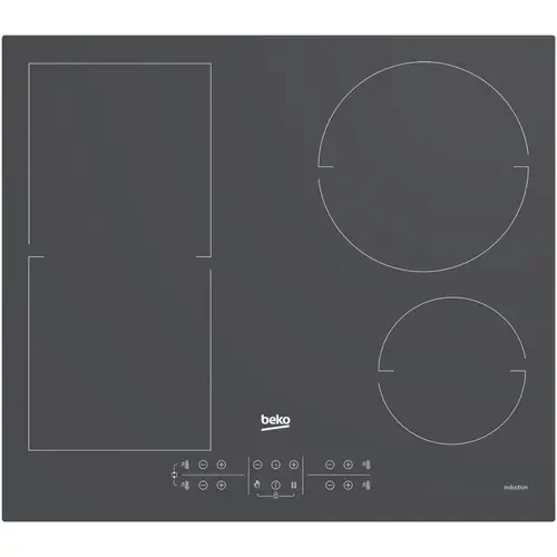 Plita incorporabila Beko HII64200FMTZG, Inductie, 4 zone de gatit, Booster, Touch control, 60 cm, Sticla Gri