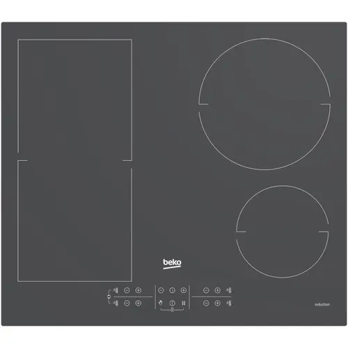 Plita incorporabila Beko HII64200FMTZG, Inductie, 4 zone de gatit, Booster, Touch control, 60 cm, Sticla Gri