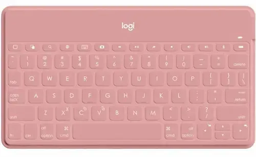Tastatura bluetooth Logitech Keys-to-go Ultra-light, pentru iPhone, iPad, Apple TV, Mac, layout US (Roz)