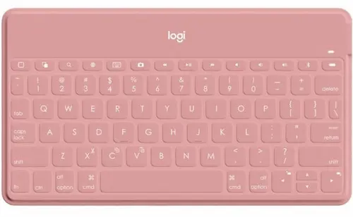 Tastatura bluetooth Logitech Keys-to-go Ultra-light, pentru iPhone, iPad, Apple TV, Mac, layout US (Roz)