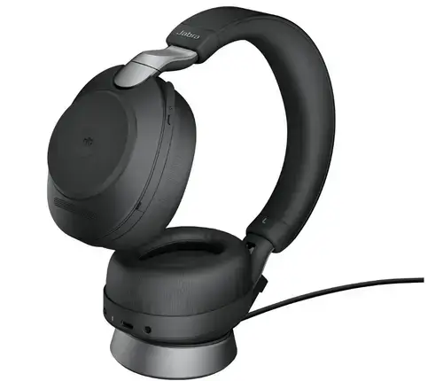 Casti cu microfon Jabra Evolve2 85 MS Stereo, USB Type-C, Stand (Negru)