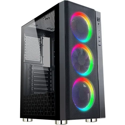 Carcasa SPACER RAINBOW, Middle Tower, ATX, fara sursa, sticla securizata