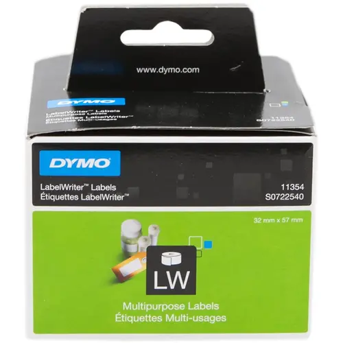 Set 1000 Etichete Dymo DY11354, 57 x 32mm (Alb)