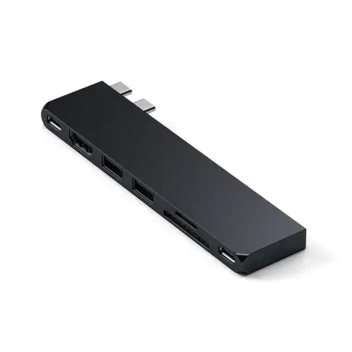 Hub Usb Satechi PRO hub slim pentru Macbook, 2 x USB A / Type C, 4K HDMI, SD/Micro SD (Negru)