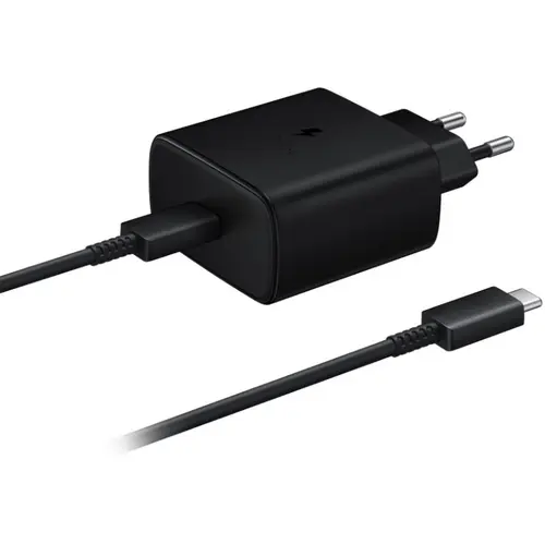 Incarcator Retea cu Cablu USB-C Samsung EP-TA845 + DW767JBE, 45W, 4.05A, 1 x USB-C, GP-PTU020SOFBQ, Bulk (Negru)