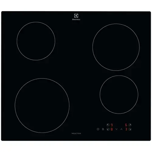 Plita incorporabila Electrolux LIB60424CK, Inductie, 4 zone de gatit, Control Touch, Booster, Blocare de siguranta pentru copii, 60 cm (Negru)