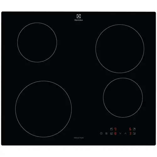 Plita incorporabila Electrolux LIB60424CK, Inductie, 4 zone de gatit, Control Touch, Booster, Blocare de siguranta pentru copii, 60 cm (Negru)