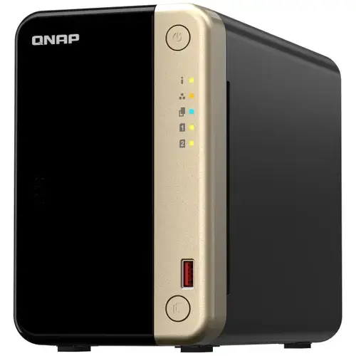 NAS Qnap TS-264, Procesor Intel® Celeron® N5095 2.9Ghz, 2-Bay, 8GB DDR4, 2 porturi 2.5G, 2 porturi USB 2.0, 2 porturi USB 3.2 Gen 2