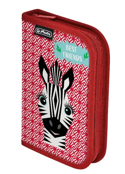 Penar echipat Herlitz, 34 piese, 2 clape, motiv Cute Animals Zebra