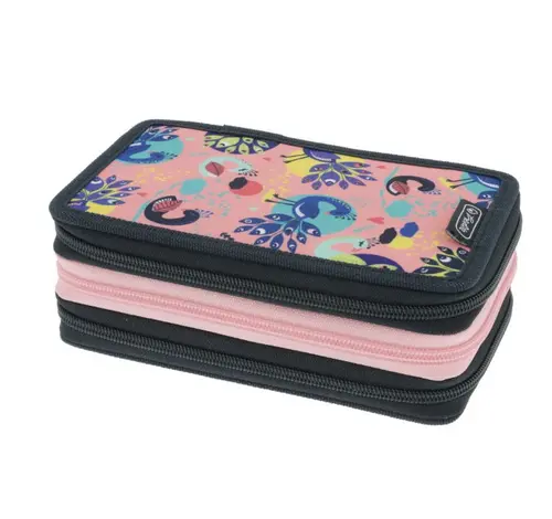 Penar echipat Herlitz, 31 piese, 3 compartimente, motiv Fancy Peacock