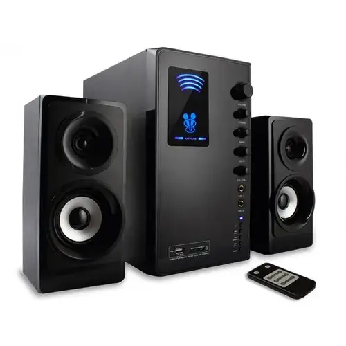 Difuzoare Tracer 2.1 Tumba, Bluetooth, Card Reader, Port USB, 35W RMS, FM Tuner, Remote Control, Negru