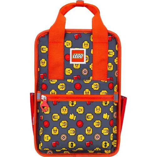 Rucsac Casual Lego Tribini Fun Small, design Heads and Cup, rosu, 21 x 13 x 32 cm