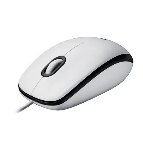 Mouse cu fir Logitech M100, USB, 1000 DPI (Alb)