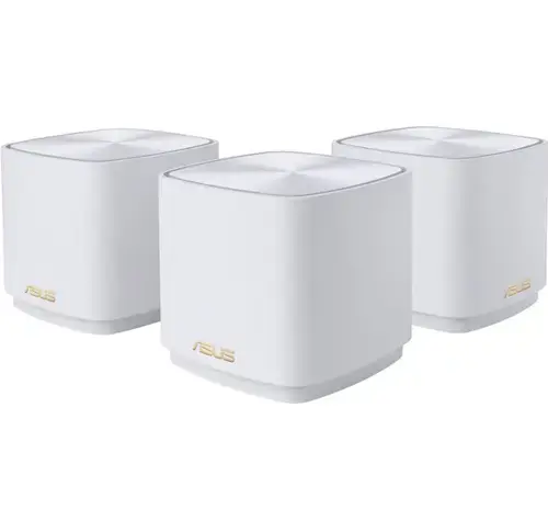 Sistem Wi-Fi ASUS ZenWiFi XD4 Plus (W-3-PK), AX1800, Dual-Band, acoperire 446m², Dual-Core CPU, 128MB/256MB Flash/RAM, Gigabit, AiProtection Classic, Traditional QoS, VPN server/client, IPTV, AiMesh, montare pe perete