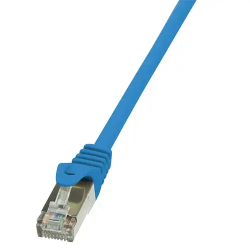 Cablu FTP LOGILINK Cat5e, cupru-aluminiu, 2 m, albastru, AWG26, ecranat CP1056S