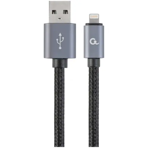 Cablu alimentare si date Gembird, USB 2.0 (T) la Lightning (T), 1.8m, conectori auriti, Negru, CCB-mUSB2B-AMLM-6