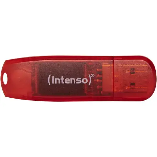 Memorie USB 2.0 Intenso 128 GB Rainbow Line, Rosu