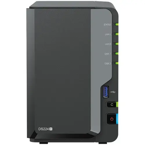 Network Attached Storage Synology DiskStation DS224+ cu procesor Intel Celeron J4125 2GHz, 2-bay, 2GB DDR4