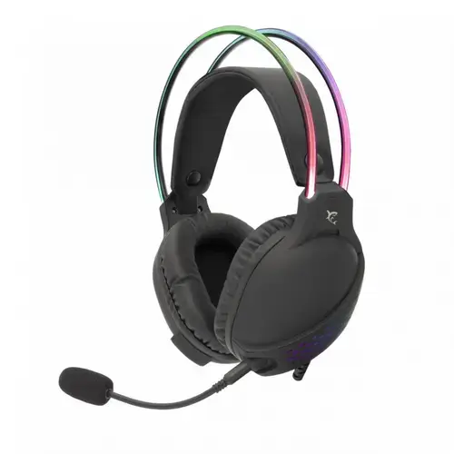 Casti Gaming White Shark GH-2140 OX, Iluminare RGB, Microfon Detasabil, Negru