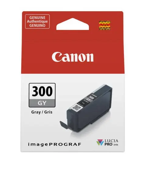 Cartus cerneala Canon PFI300GY, capacitate 14.4ml, pentru Canon imagePROGRAF PRO-300 (Gri)