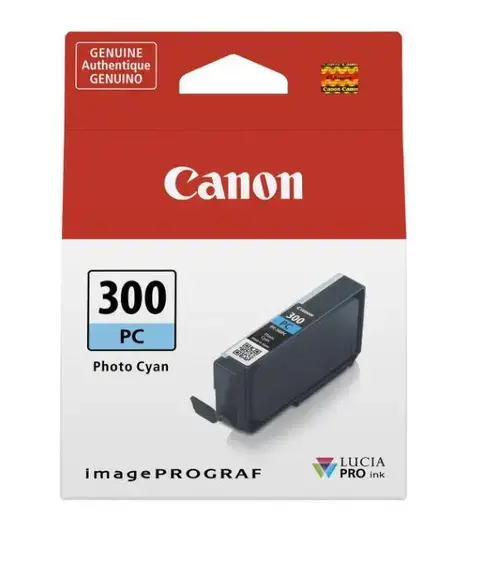 Cartus cerneala Canon PFI300PC, Cyan, capacitate 14.4ml, pentru Canon imagePROGRAF PRO-300
