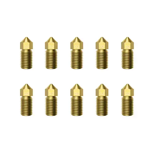 Set 10 Duze Extrudare pentru imprimanta 3D AnkerMake M5, Auriu 0.2mm