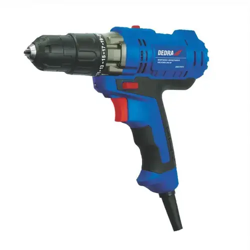 Masina de gaurit si insurubat Dedra DED7974, 300W, cu alimentare la retea, 2100 RPM (Negru/Albastru)