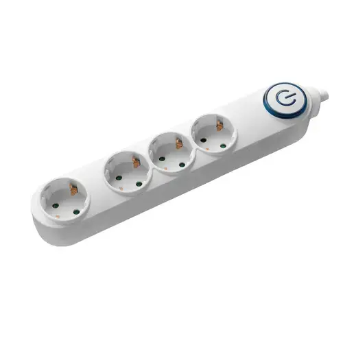 Prelungitor Samus 4PI15-3680, 4 Prize, 1,5 M, 3680W, Intrerupator, Alb